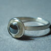 Bague argent 925 Hématite cabochon 5 mm